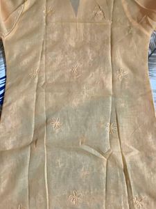Embroidered Yellow Kurta