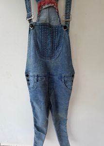 Women's blue denim Dungaree