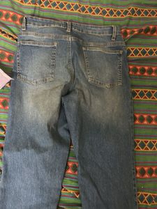 blue washed jeans