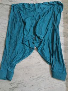 Teal Soft Crepe Silk Patiala Salwar Pants only