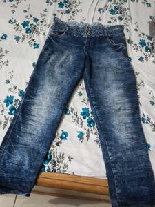Stylish Blue Acid Wash Jeans