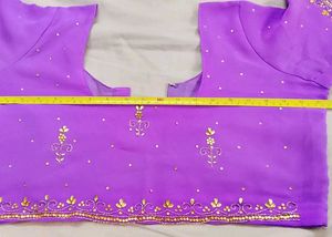 Elegant Purple Embellished Saree