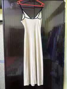 Cream Spaghetti Strap Knit Dress