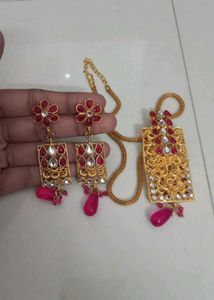 Rectangle Shaped Pendant & Earrings Set