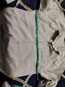 Men's White Patterned Long Sleeve Shirt