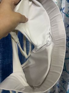 Stylish White High Impact Sports Bra