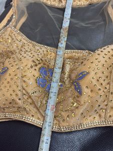 Embellished Beige Ethnic Blouse