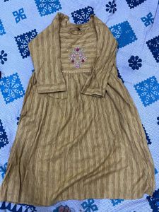 Ethnic Striped Kurta with Embellishment