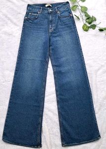 h&m Wide Leg Denim Jeans