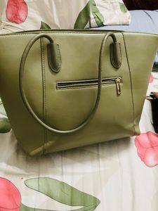 Stylish Olive Green Tote Bag