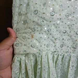 Light Green sharara choli Set