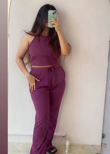 💙Stylish Purple Co-ord Set For Gym 💙