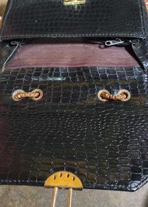 Stylish Black Textured Clutch