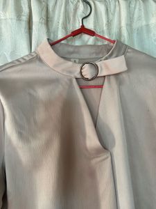 Champagne Bell Sleeve Blouse