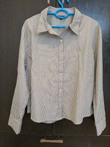 NOUN(Westside)classic Striped Button-Up Shirt