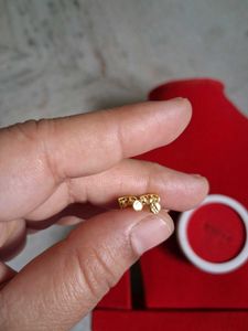 Heart Shaped Stud Earrings gold 22crt