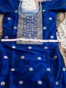 beautiful royal blue Afghani pant set