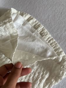 Cream Tie Waist Shorts