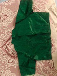 Emerald Green Silk Blend Blouse