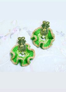 CROCHET EARRINGS WITH STUD