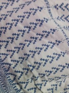 White Blue Print Jacket