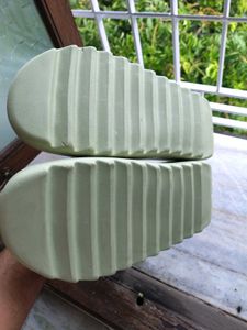 Light Green Yeezy Slides