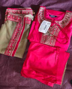 New Branded Designer kurta with trouser and dupatt