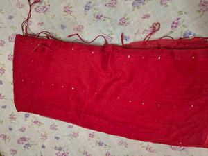 Royal Red Elegance – Golden Border Saree