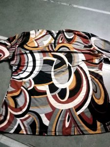 Retro Print Long Sleeve Top