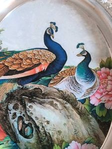 Peacock Picture plate tray