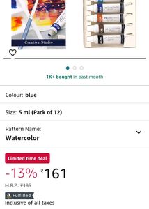 Faber-Castell 12 Watercolours TubePaint Fabercastl