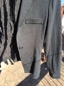 Women Blazer In Grey Charcoal