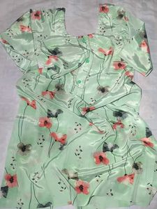 Beautiful crepe Silk Print Kurta