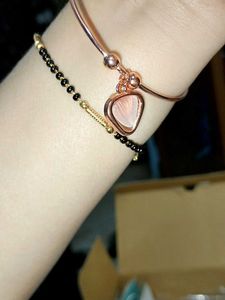 Rose Gold Heart Necklace &amp; Earring Set 1