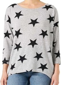 SOLD OUT ONLY Women’s Grey All-Over Black Star Pri
