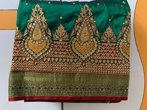 Emerald Green Embellished Saree