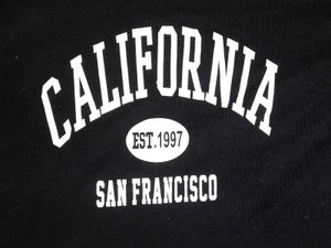 Black California San Francisco T-Shirt crop tee