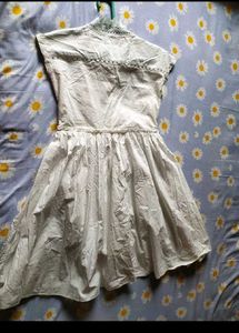 Chic White Lace Detail Dress
