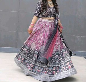Mirror &amp; Sequin Work Lehenga