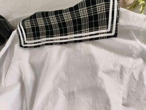 white sailor collar Blouse