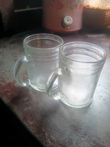 Combo 2 Glass Mug With Handle