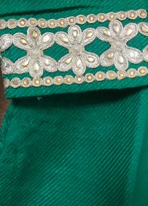 Boutique Emerald Green Embroidered Kurti