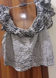 Chic Striped Off-Shoulder Top