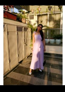 Lavender Jumpsuit with Tie Straps