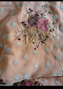 Georgette New Saree No Return/No Refund