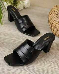 Completely new Black Block Heel Sandals