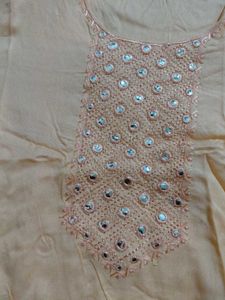 Light Peach Cotton Kurta