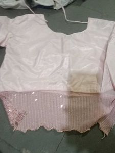 Elegant Pink Sequin Blouse