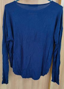 💙 Forever 21 Chic Navy Blue Long-Sleeve Top