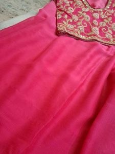 Pink Embellished Saree with Blouse